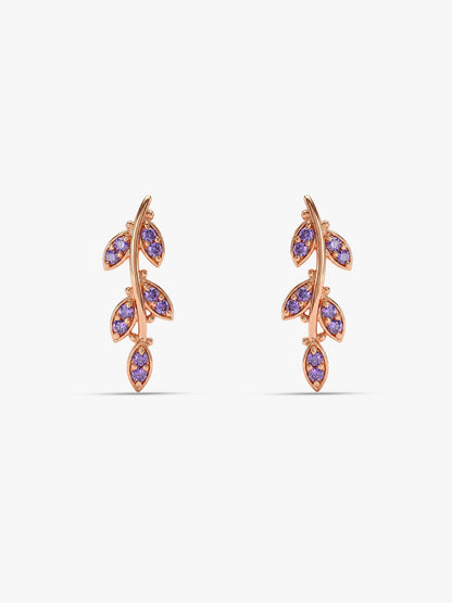 Rose Gold French Beauty Earrings