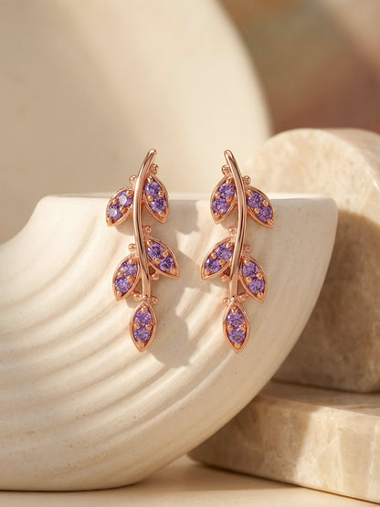 Rose Gold French Beauty Earrings