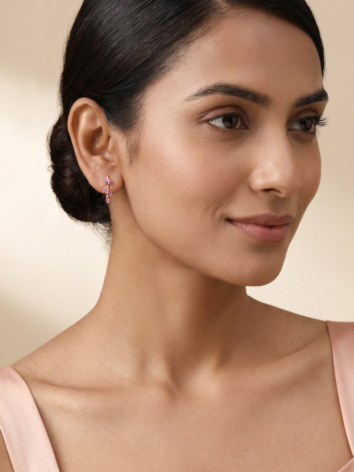 Rose Gold French Beauty Earrings