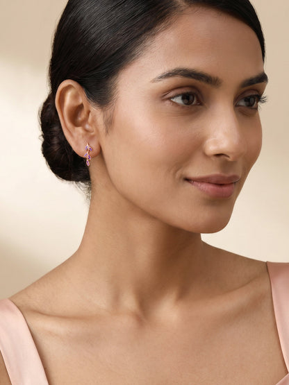 Rose Gold French Beauty Earrings