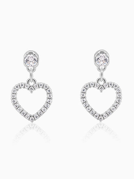 Charming Heart Drop Earrings