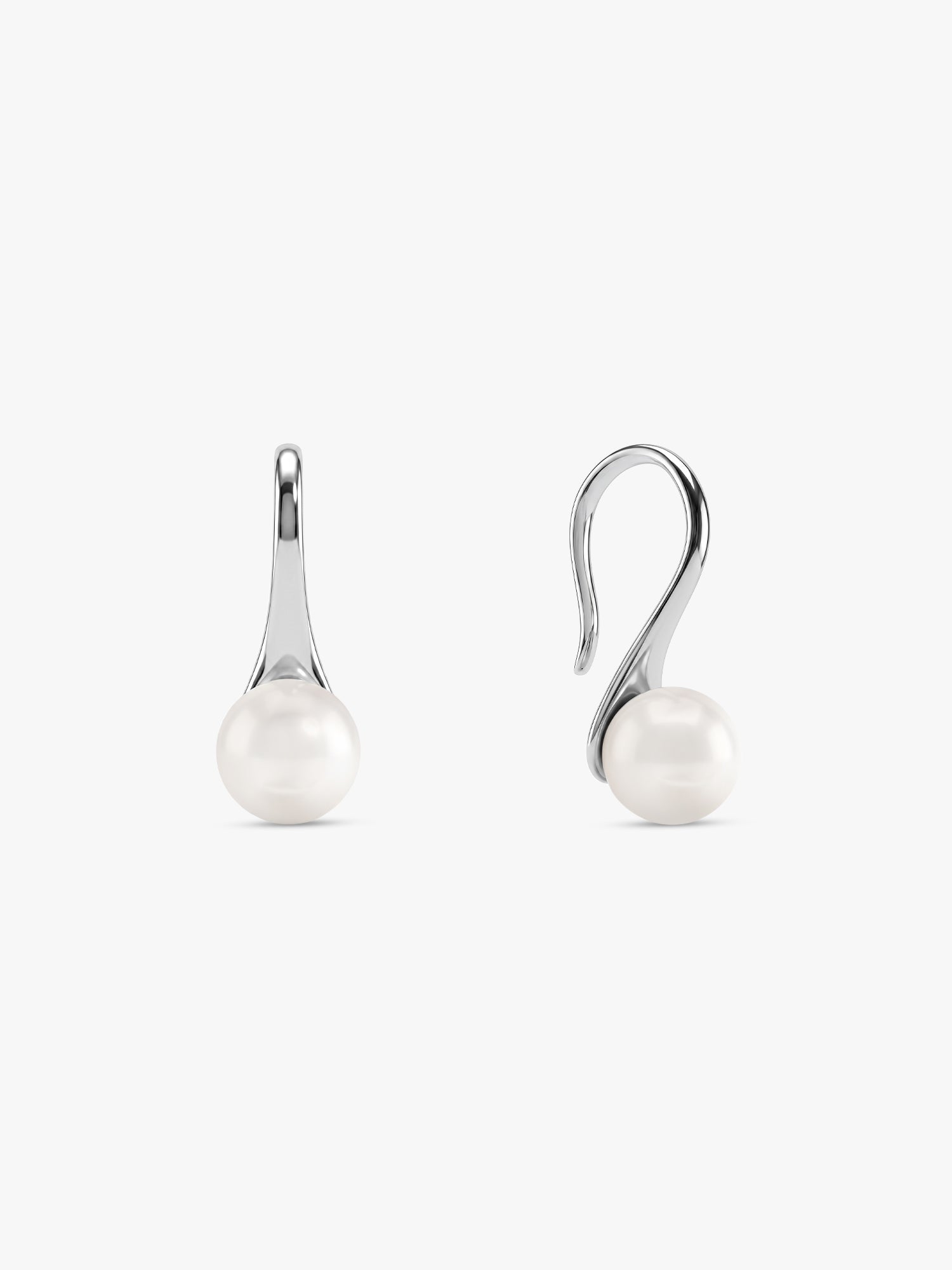 Silver Pearl Small Stud Earrings