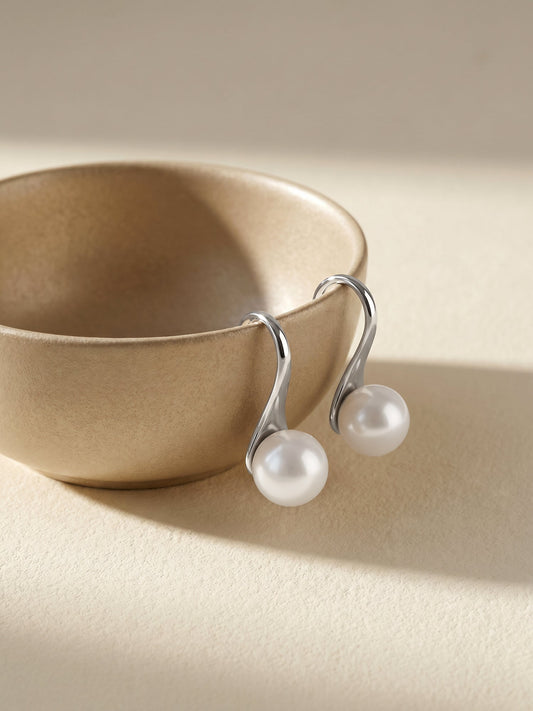 Silver Pearl Small Stud Earrings