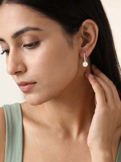Silver Pearl Small Stud Earrings