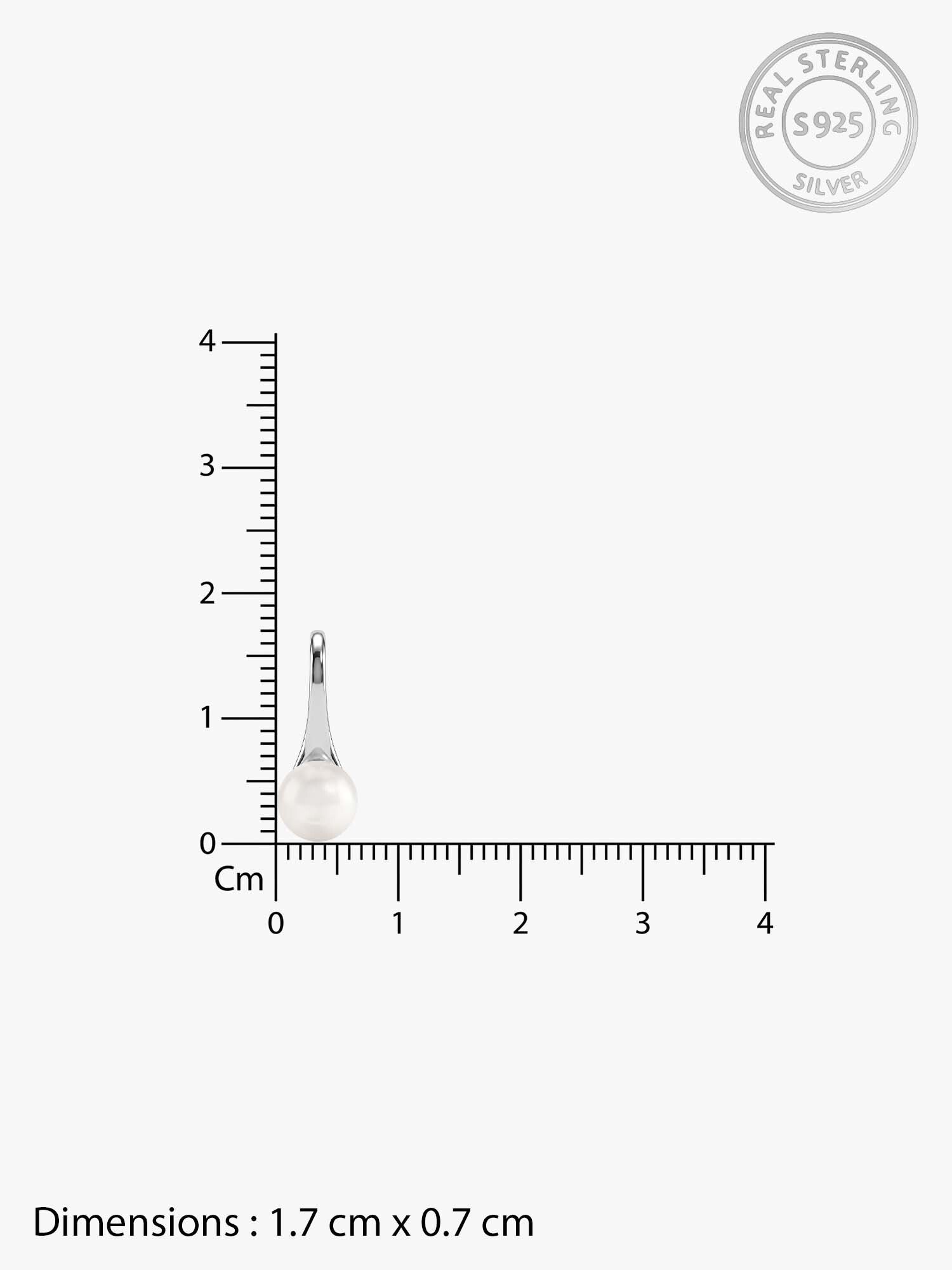 Silver Pearl Small Stud Earrings