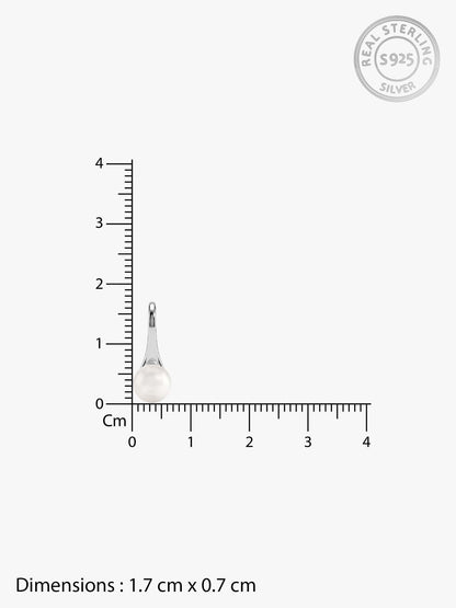 Silver Pearl Small Stud Earrings
