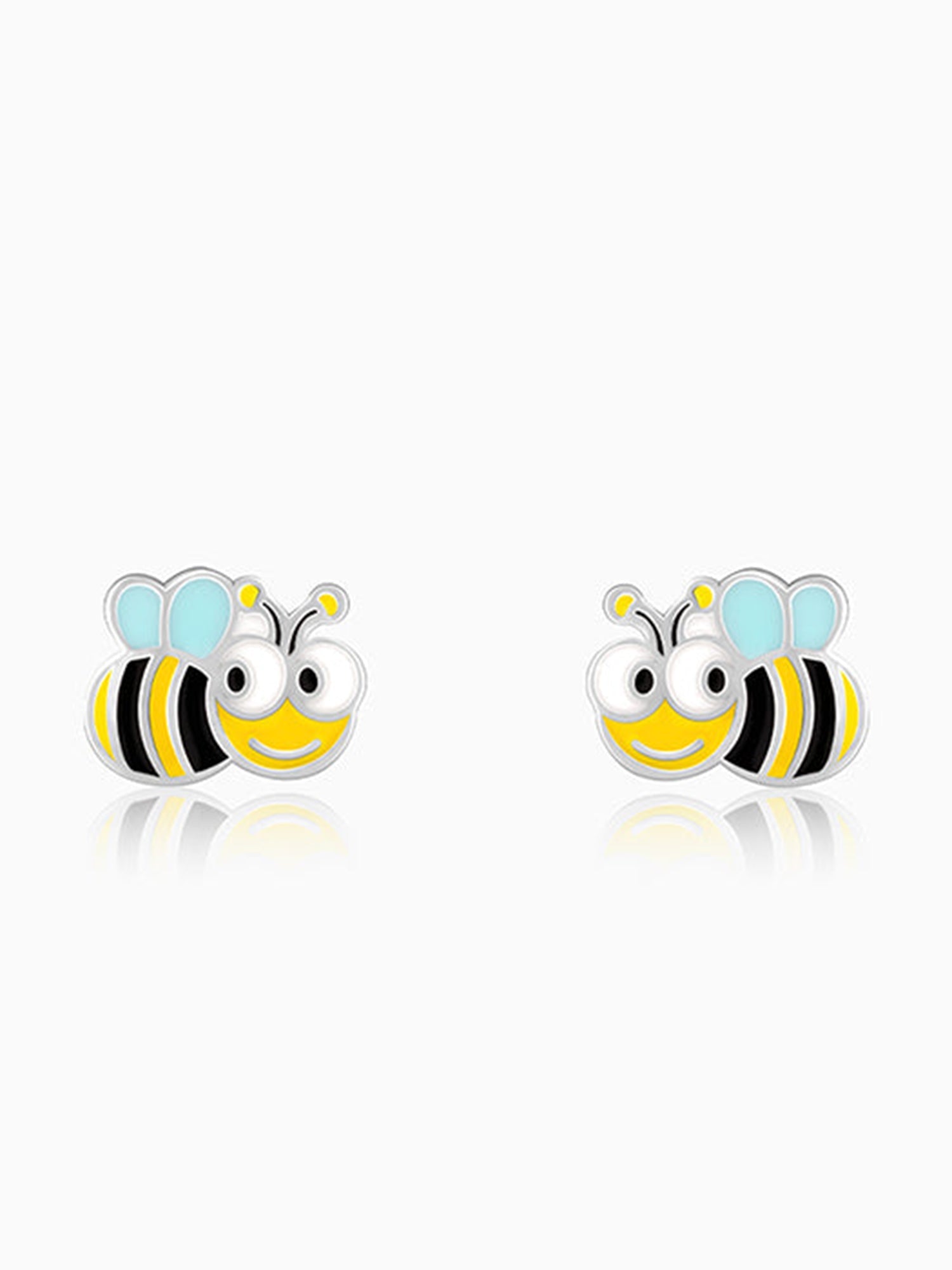 Silver Busy Bee Kids Earrings (4-12 yrs)