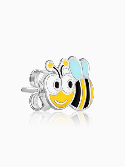 Silver Busy Bee Kids Earrings (4-12 yrs)