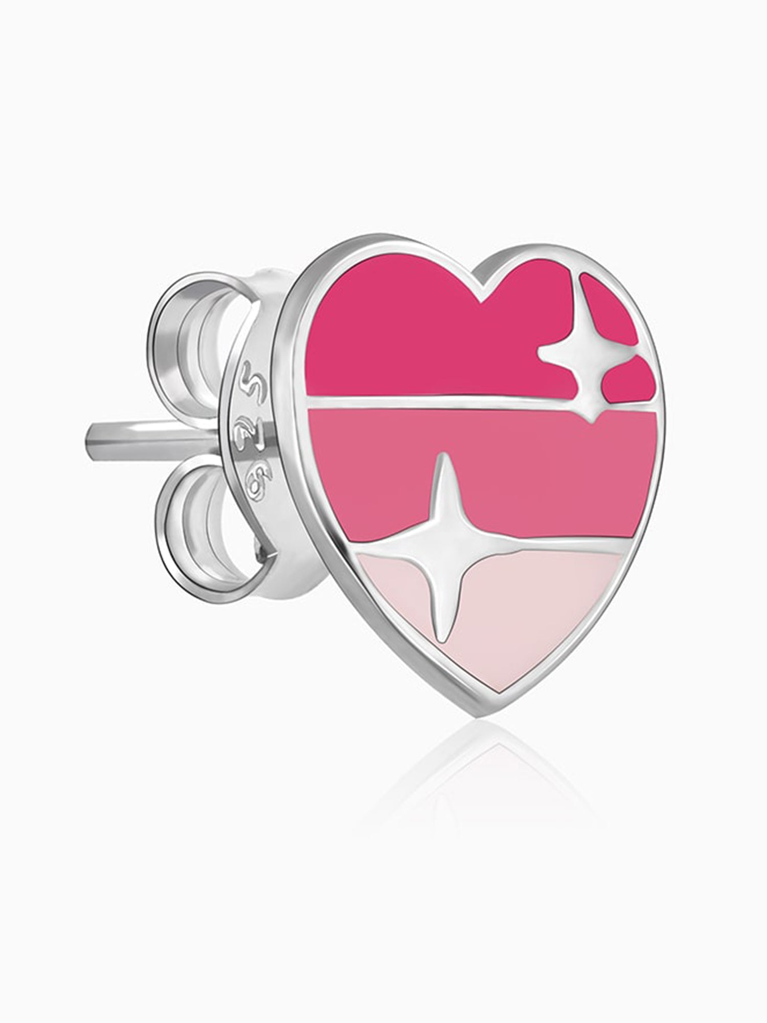 Silver Gradient Heart Kids Earrings (4-12 yrs)