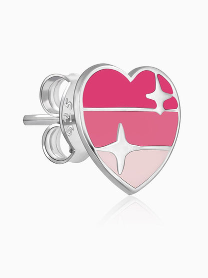 Silver Gradient Heart Kids Earrings (4-12 yrs)