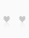 Silver Zircon Mini Heart Studs