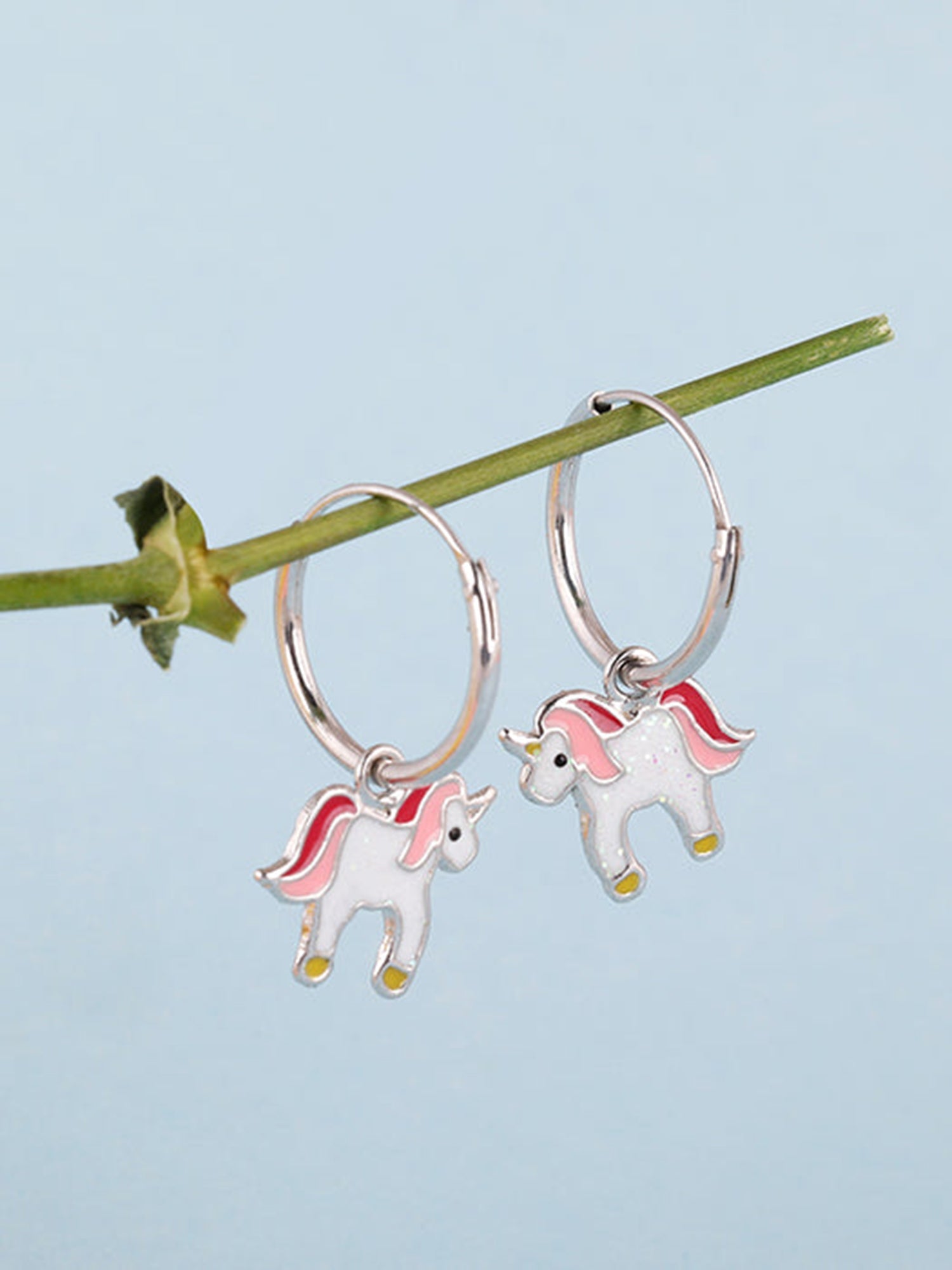 Silver Sweetie Belle Unicorn Kids Earrings (4-12 yrs)