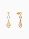 Golden Zircon Shine Elegant Earrings