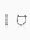 Silver Zircon Sparkling Stud Earrings