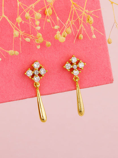 Golden Classy Drop Earrings