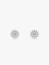 Silver Zircon Shining Star Studs