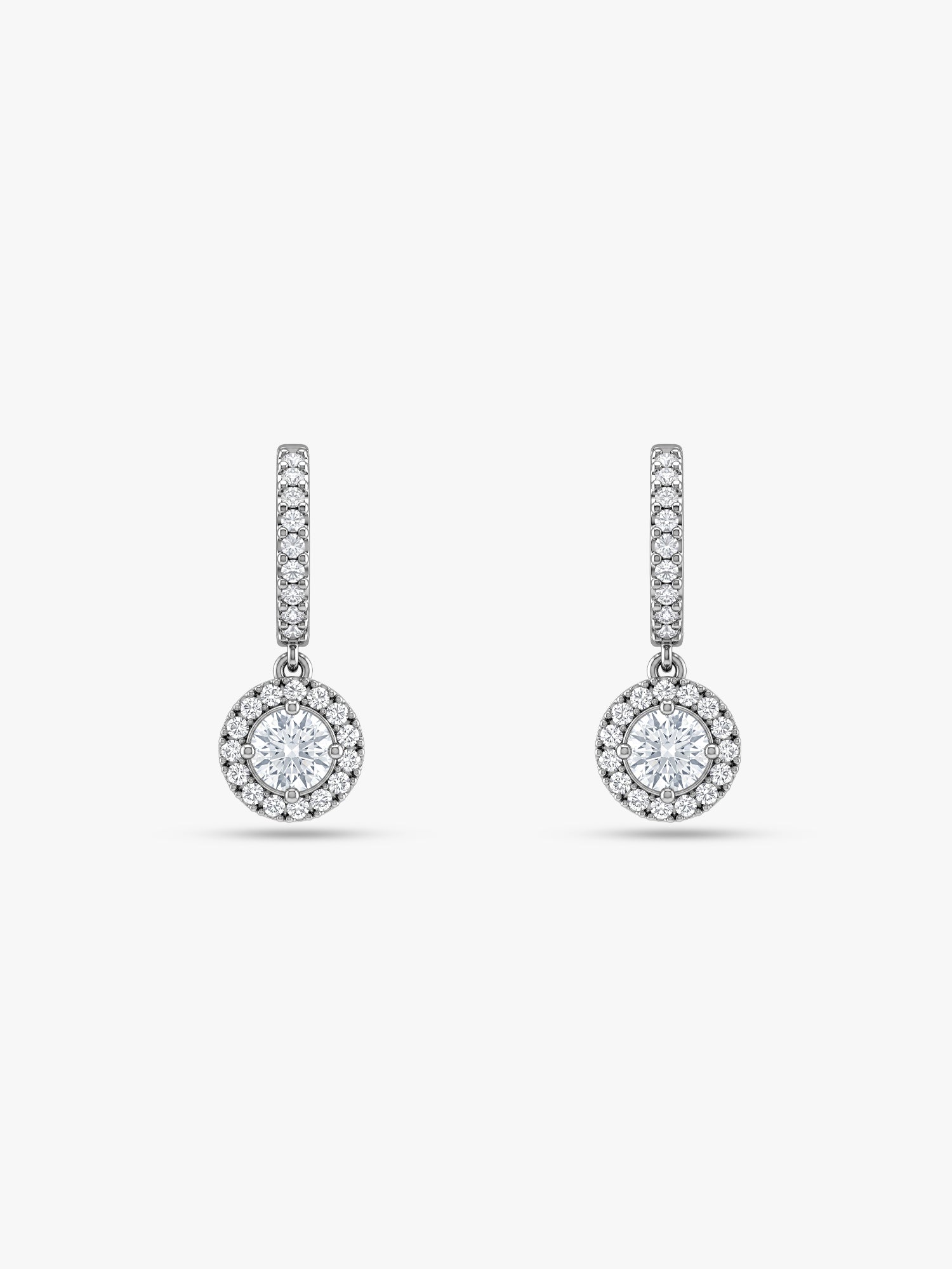 Silver Zircon Drizzle Drop Earrings