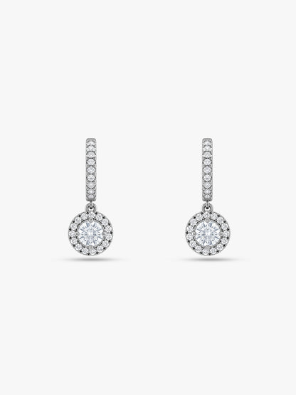 Silver Zircon Drizzle Drop Earrings
