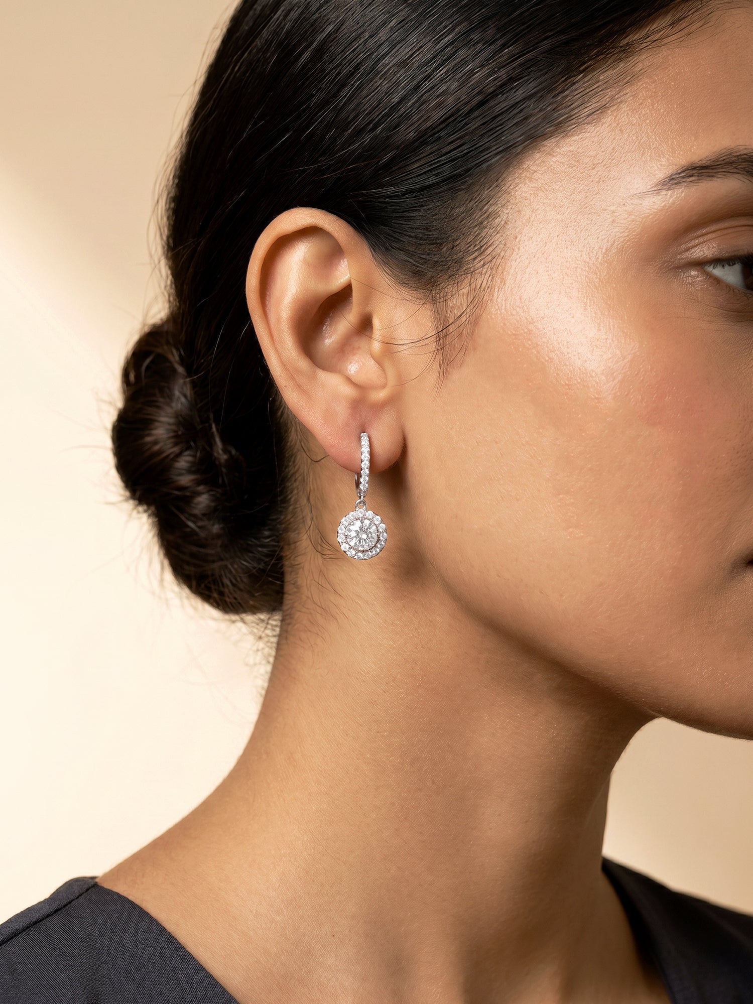 Silver Zircon Drizzle Drop Earrings