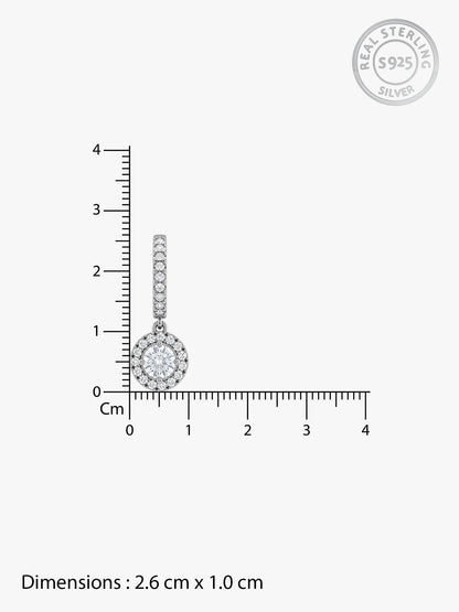Silver Zircon Drizzle Drop Earrings