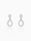 Silver Hollow Zircon Drop Studs