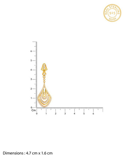 Golden Zircon Studded Chime Earrings