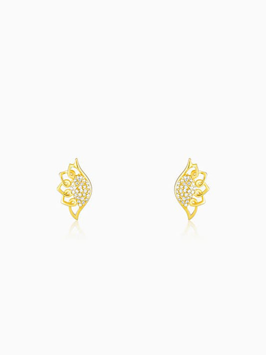 Golden Wings Stud Earrings
