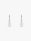 Silver Drops of Pearl Earrings