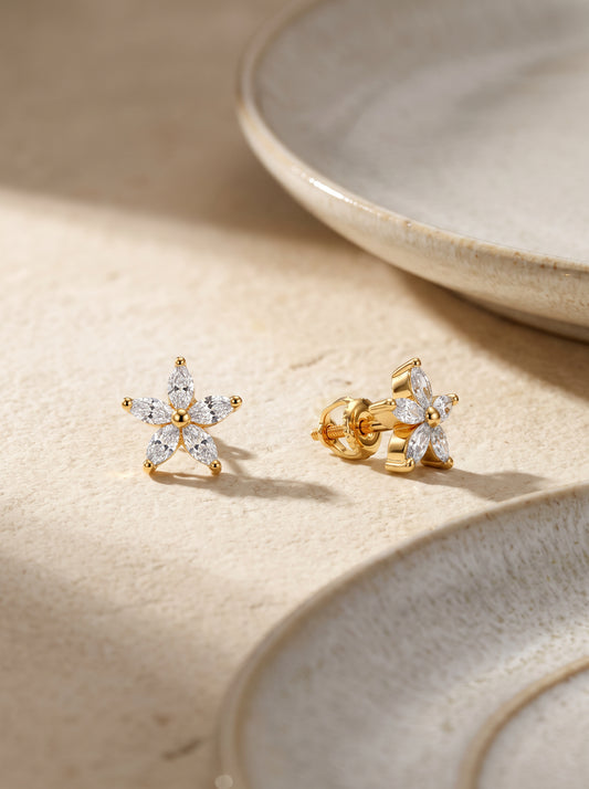 Golden Lily Earrings
