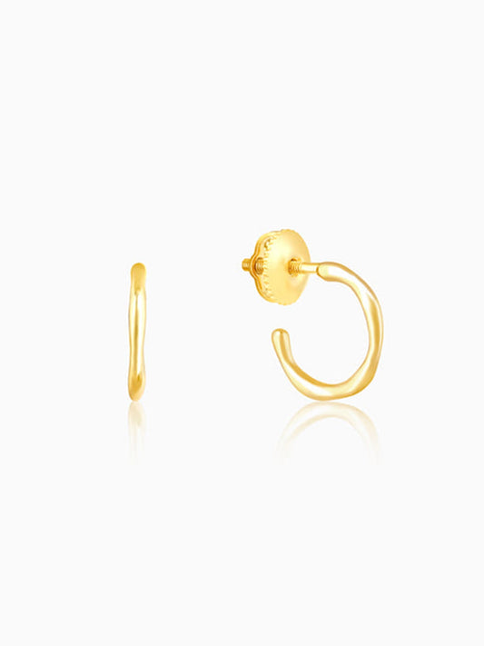 Golden Sickle Hoop Earrings