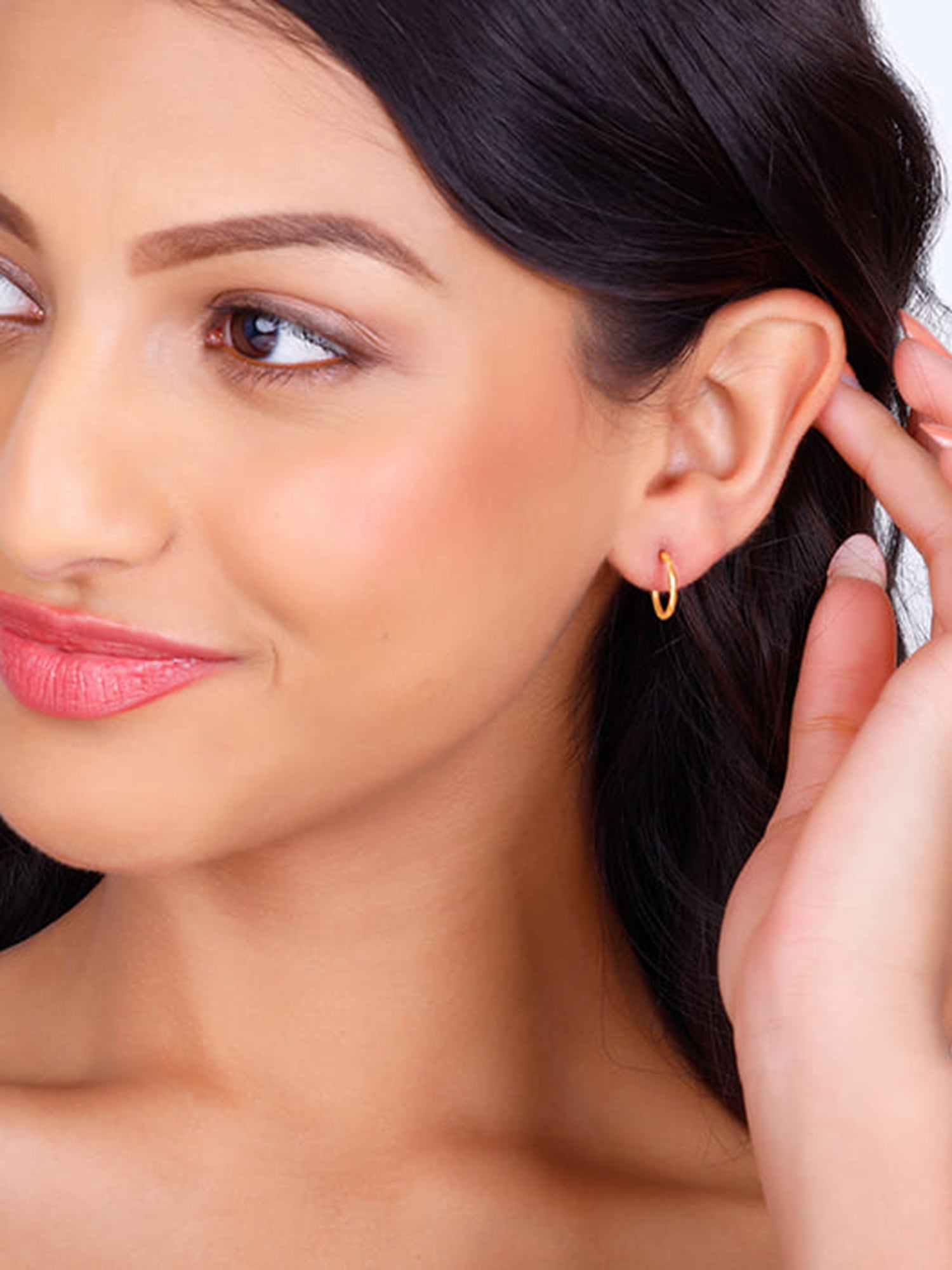 Golden Sickle Hoop Earrings
