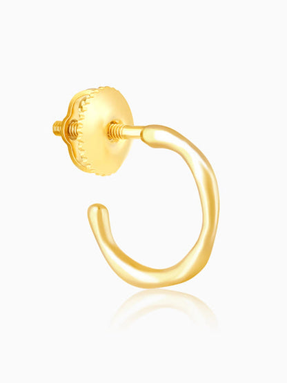 Golden Sickle Hoop Earrings