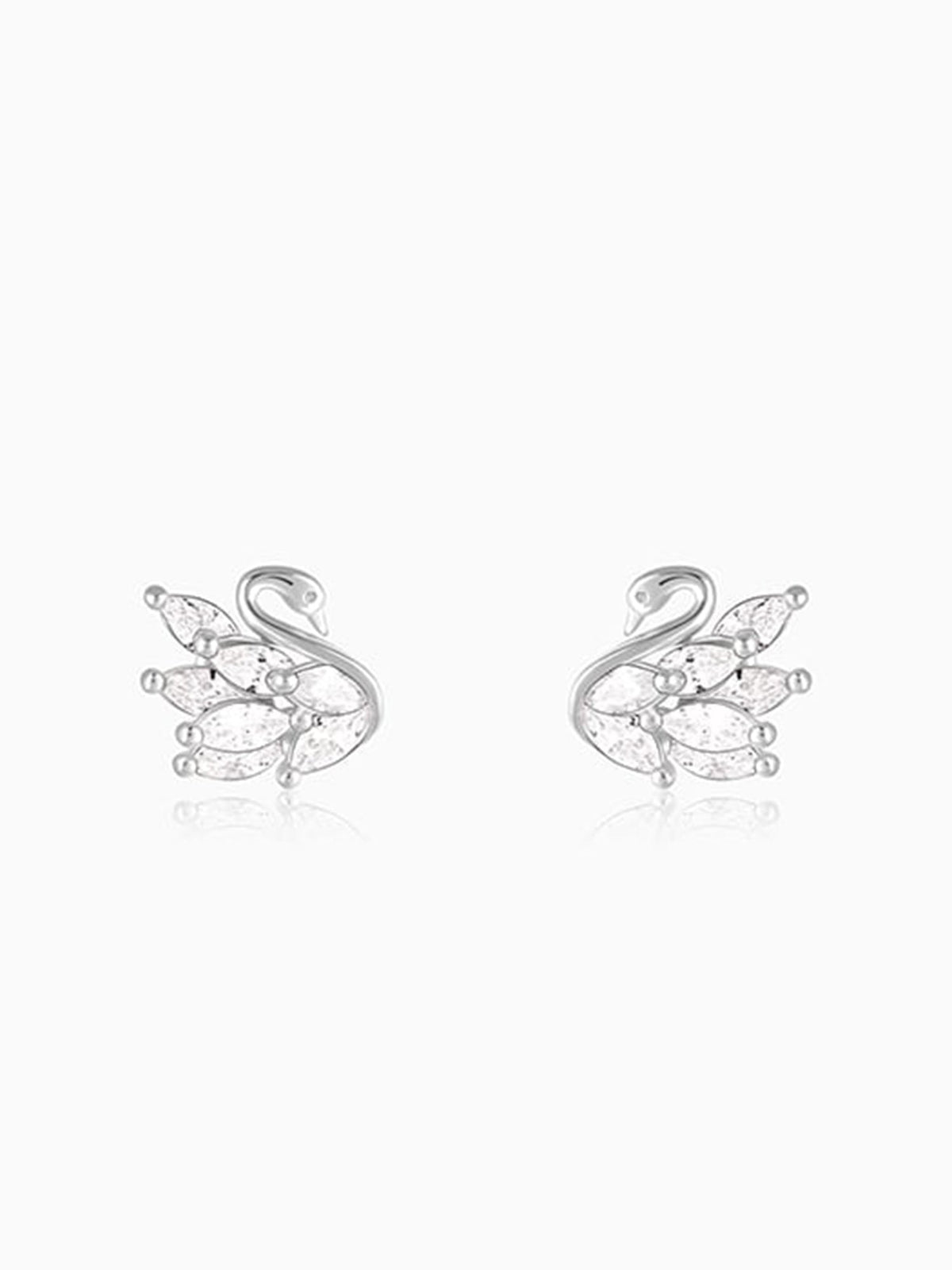 Manali's Shining Swan Studs