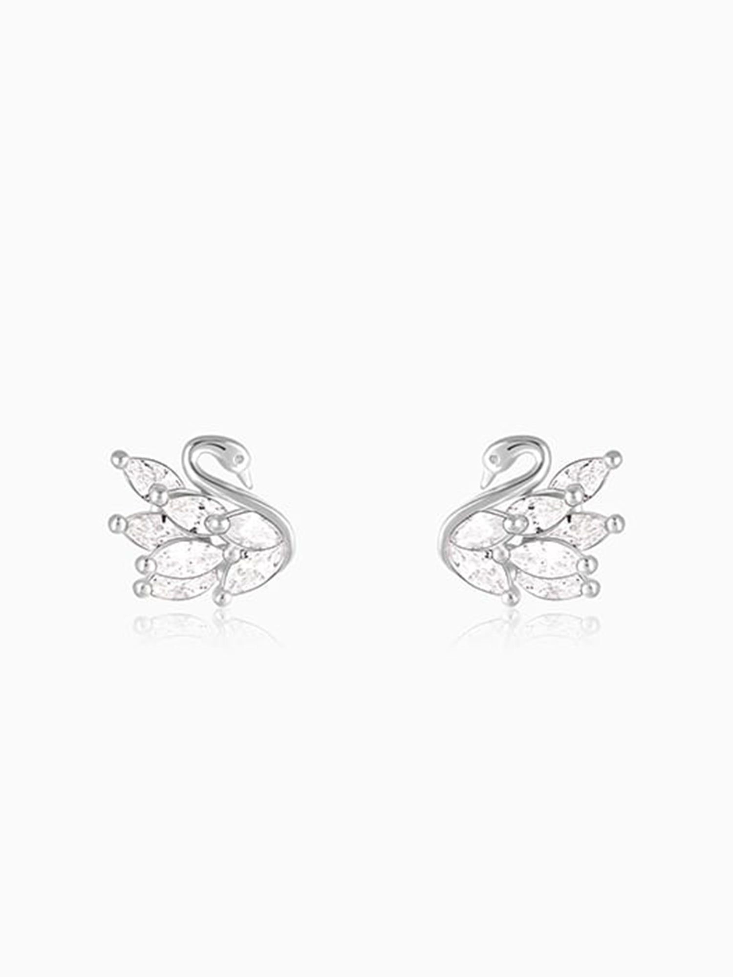 Manali's Shining Swan Studs