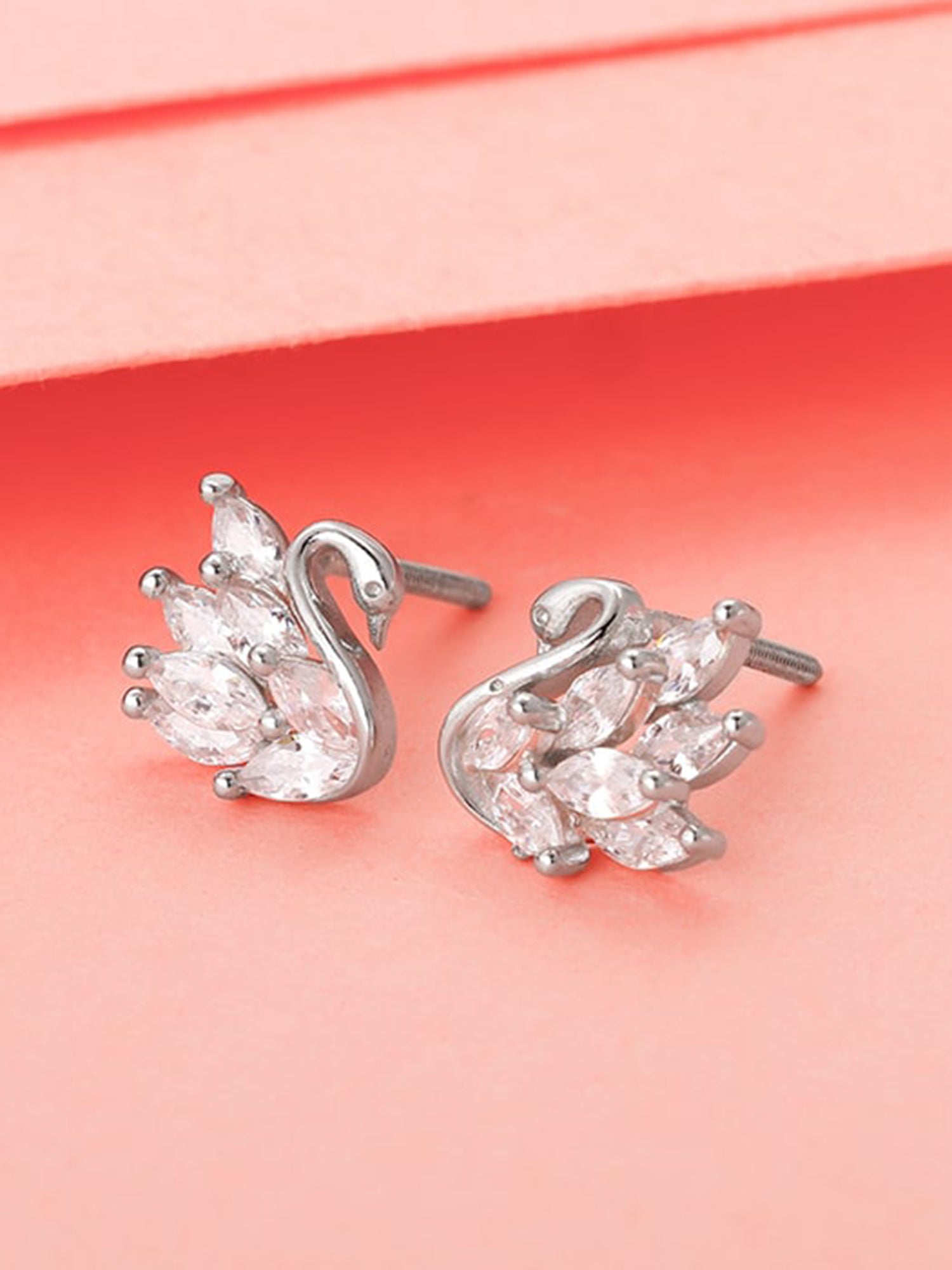 Manali's Shining Swan Studs