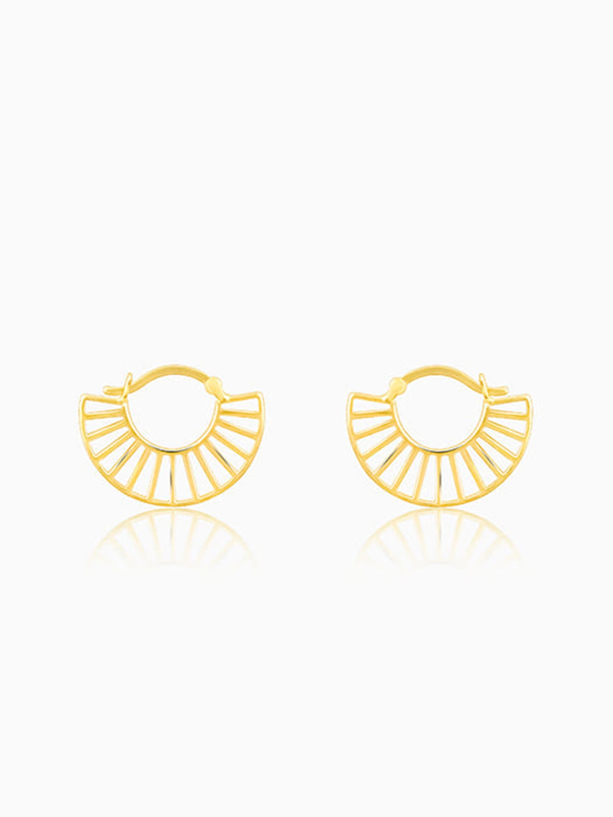 Golden Tracks Hoop Earrings