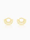 Golden Tracks Hoop Earrings