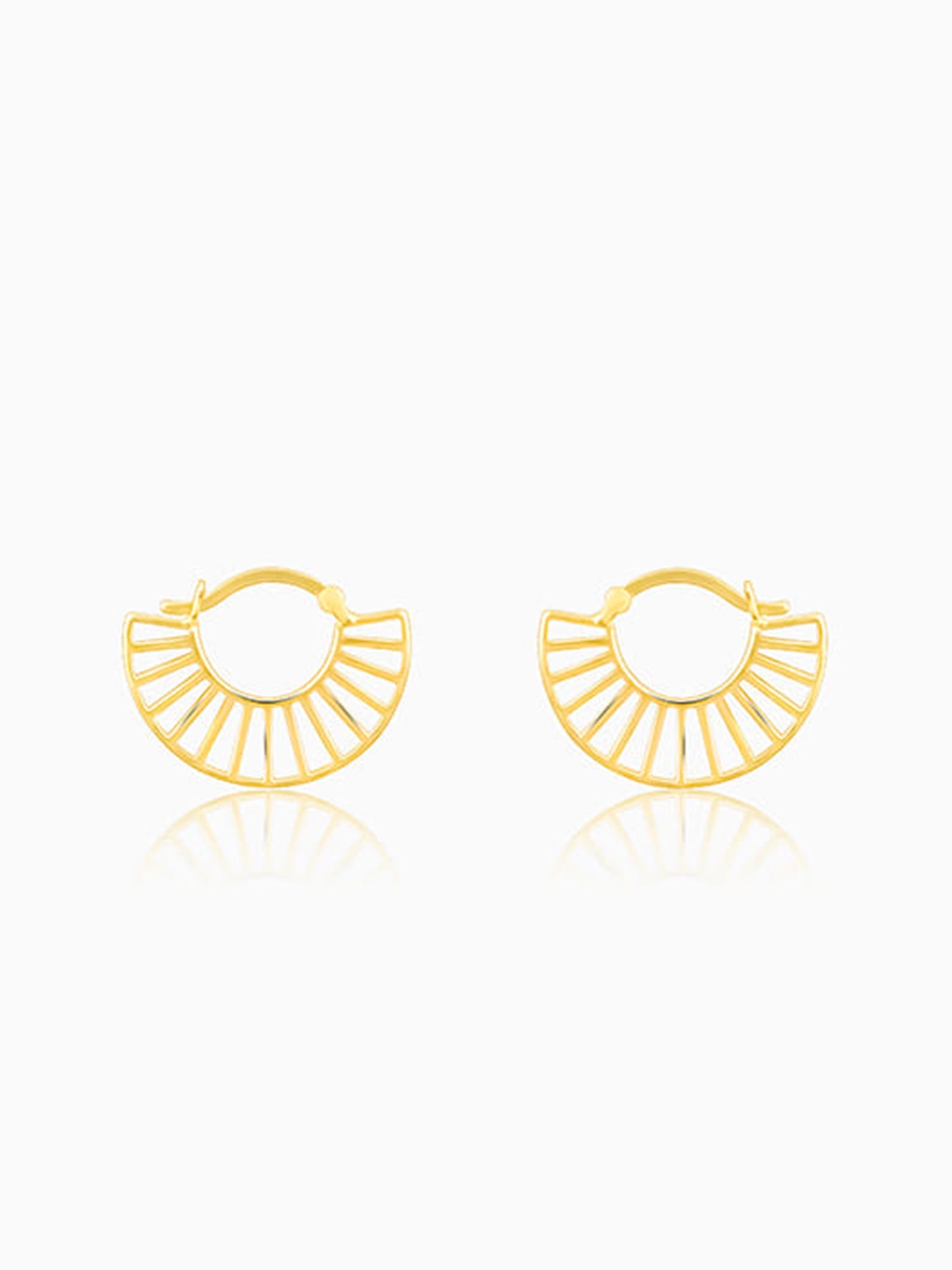 Golden Tracks Hoop Earrings