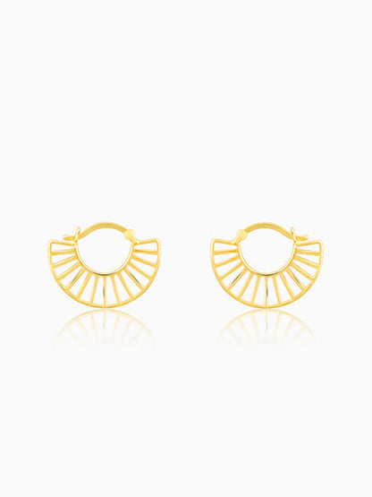Golden Tracks Hoop Earrings