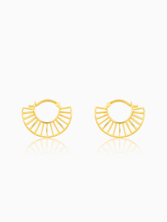 Golden Tracks Hoop Earrings