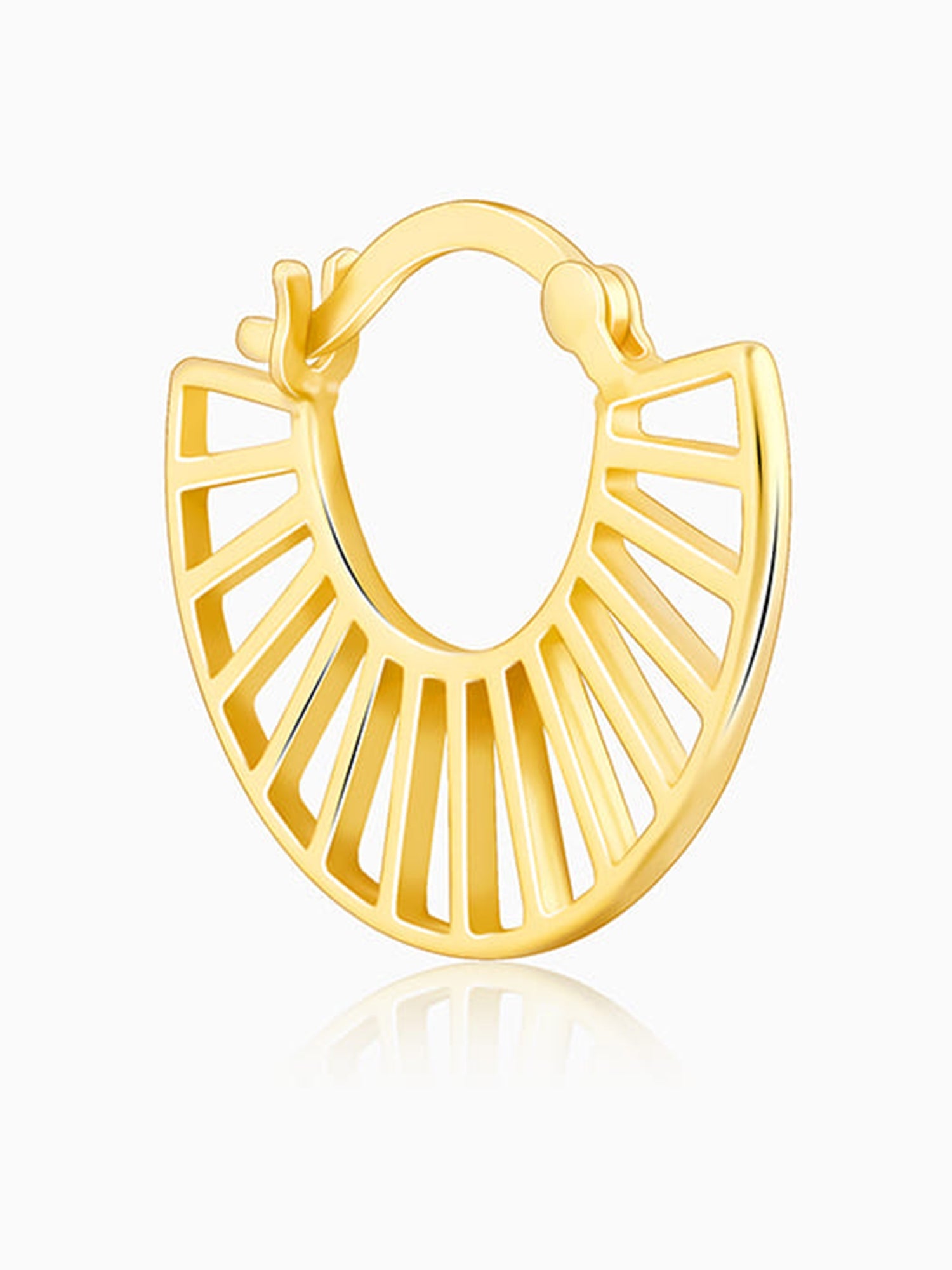 Golden Tracks Hoop Earrings
