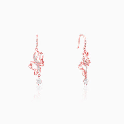 Buy Rose Gold Shining Butterfly Earrings at Best Price – GIVA
