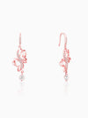 Rose Gold Shining Butterfly Earrings