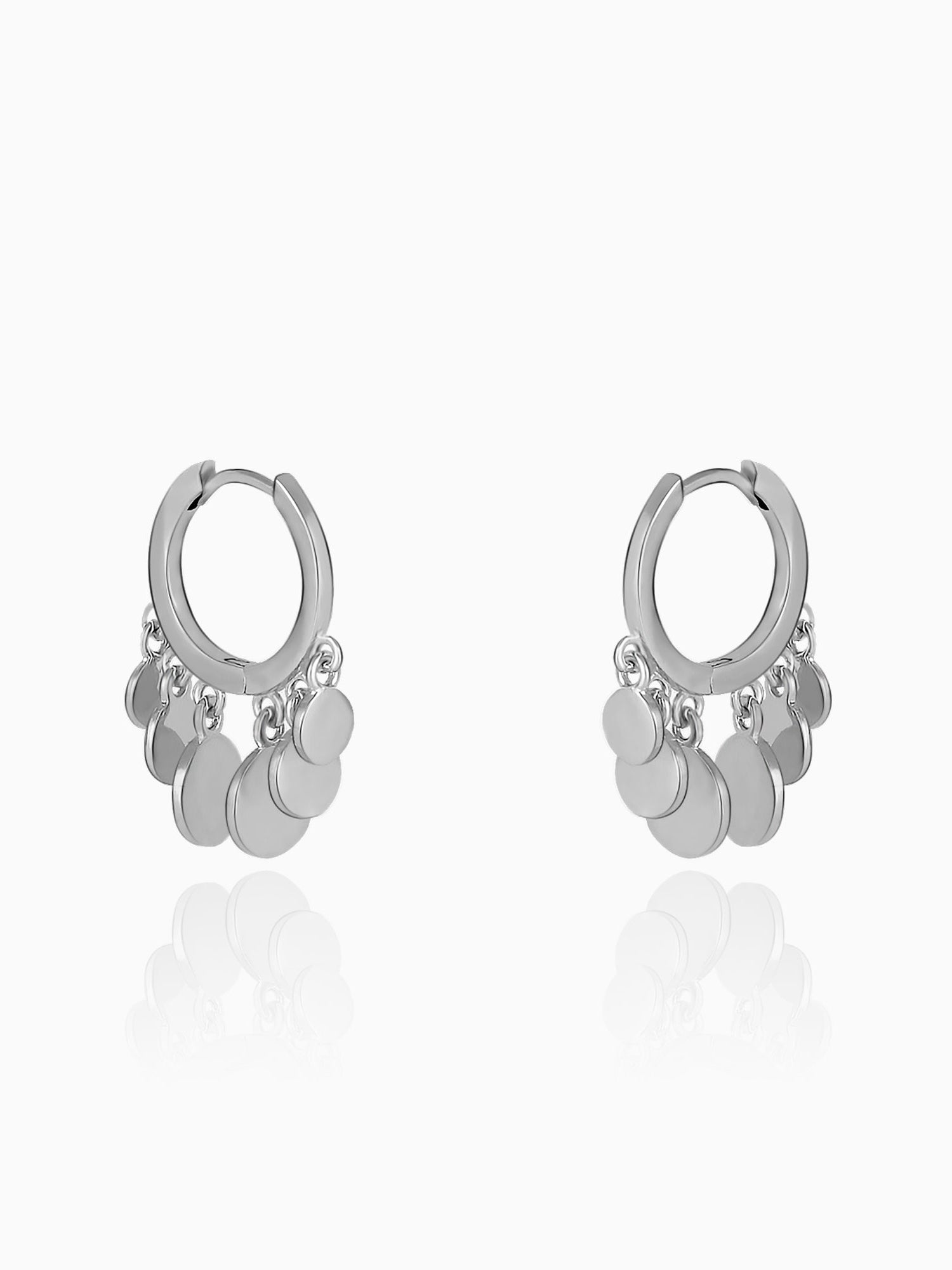 Silver Jingle Hoop Earrings