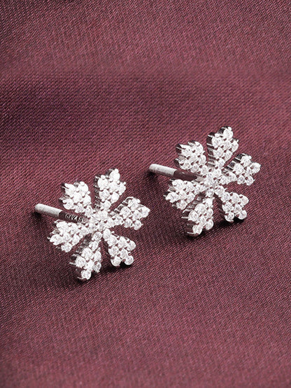 Silver Snowflake Earrings