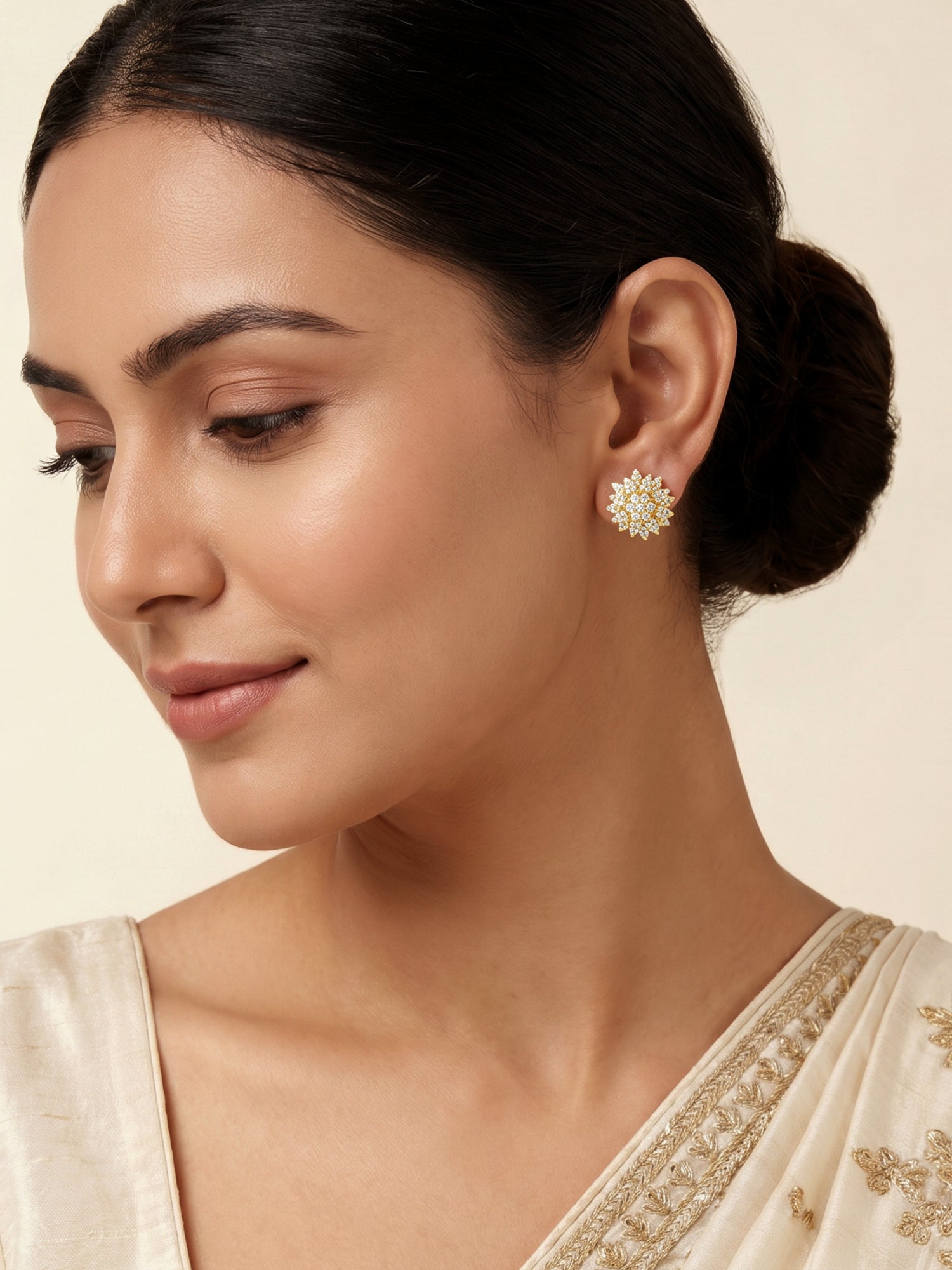 Golden Petals Studs