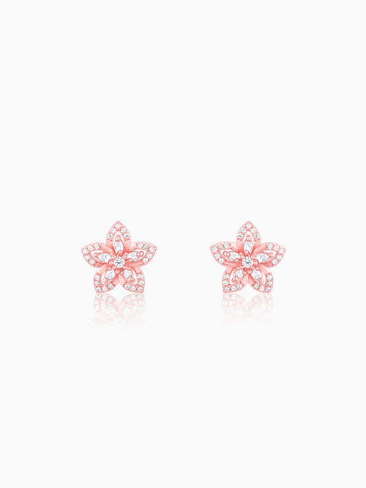 Rose Gold Viola Earrings