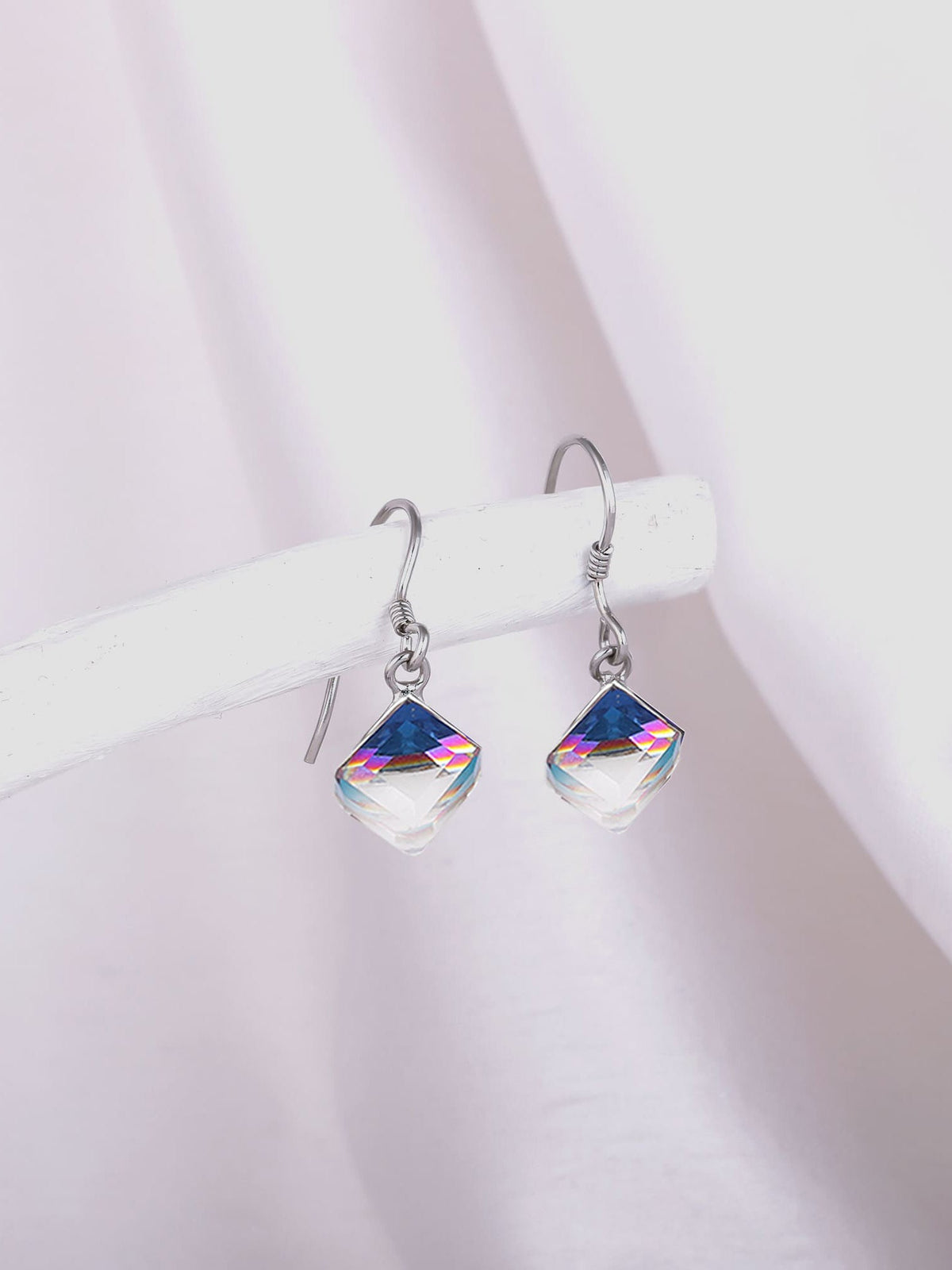 Silver Mystic Prism Earrings