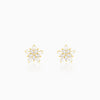 Golden Floral Radiance Earrings