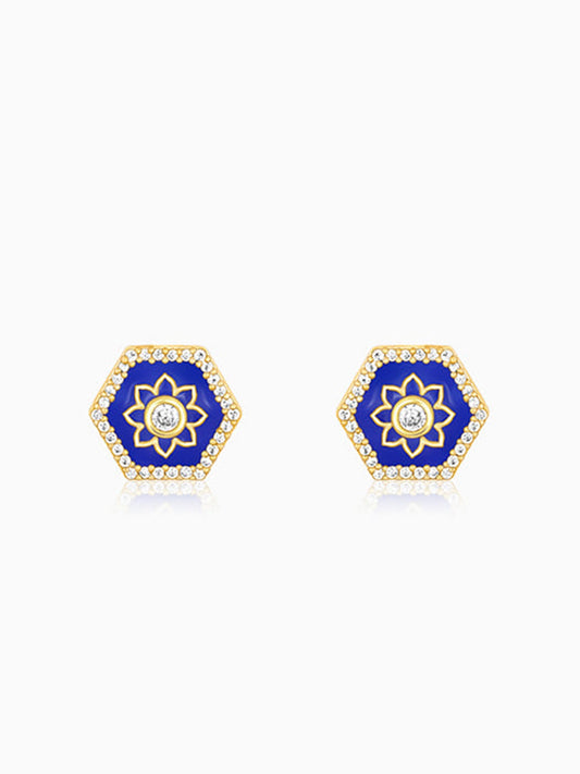 Golden Taj Mosaic Earrings